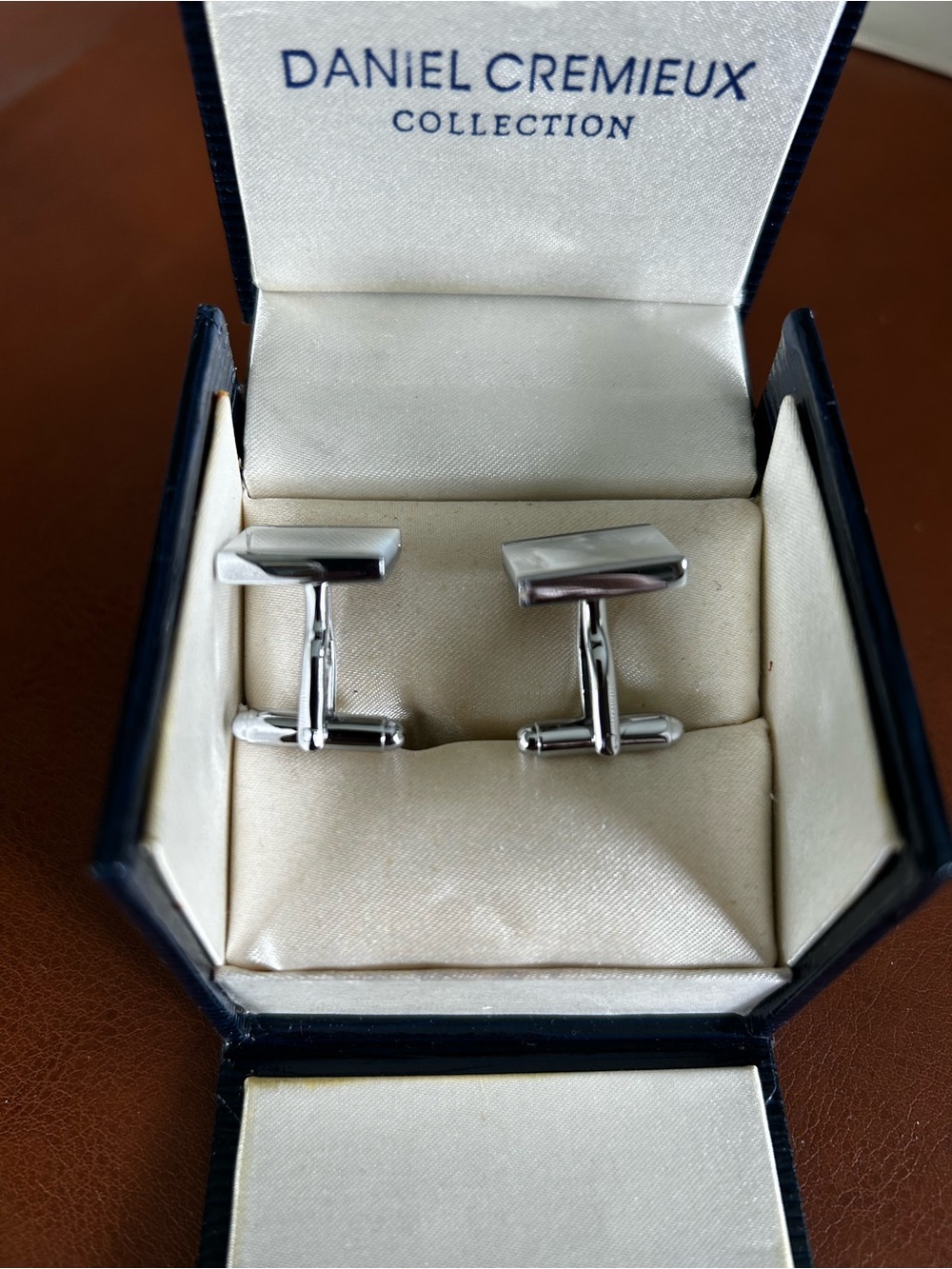 Daniel Cremieux Polished Silver Rectangular Cufflinks